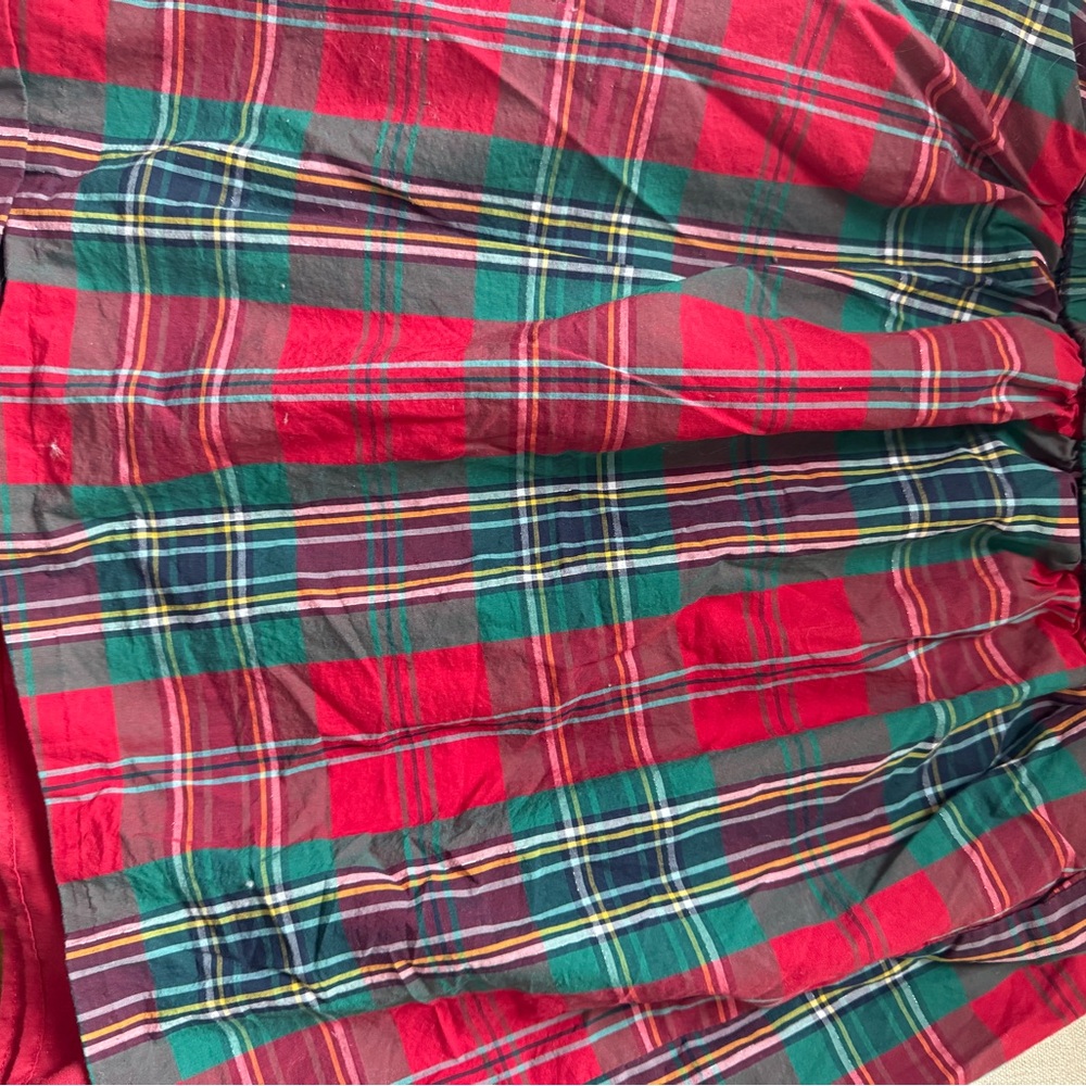 Crewcuts Red and Green Plaid A-Line Skirt